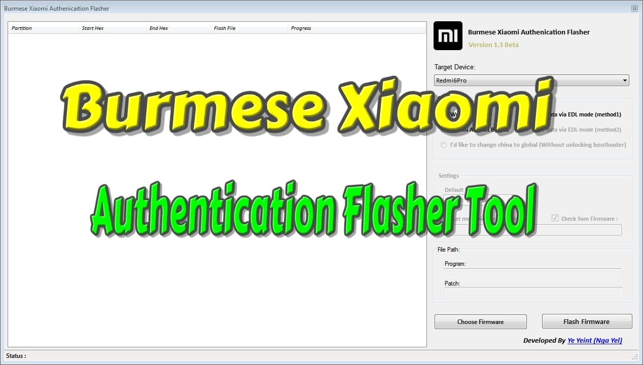 Burmese xiaomi authentication flasher tool 1 Authentication flasher tool