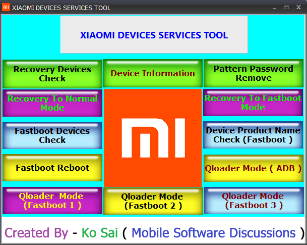 Xiaomi devices services tool