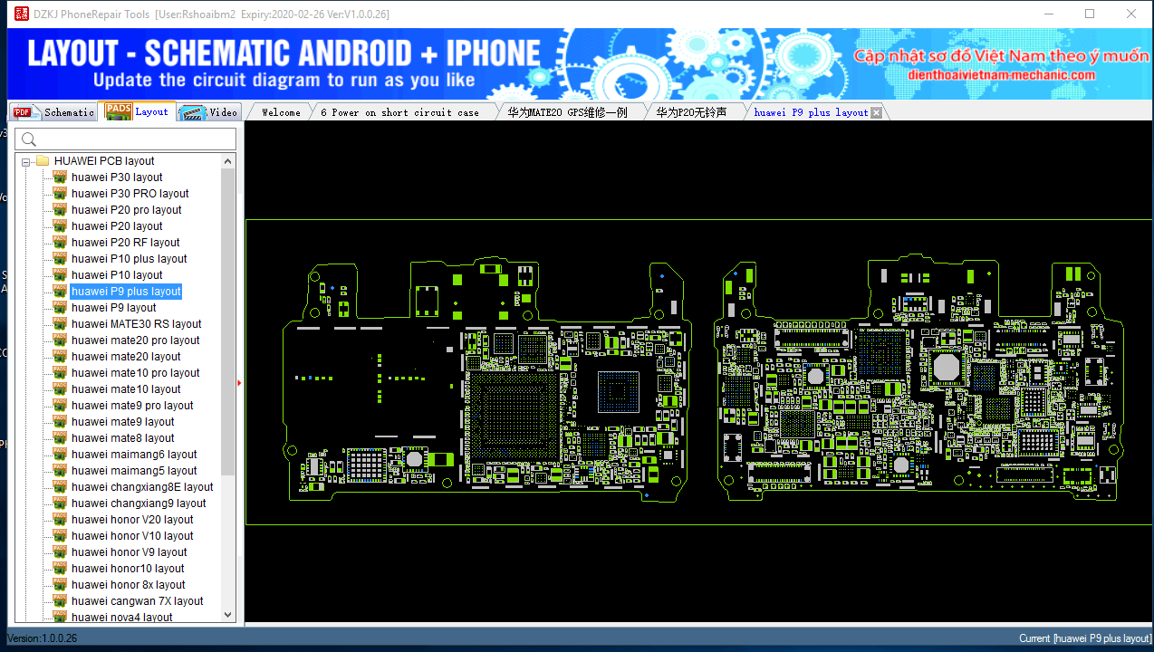 Dzkj phone repair schematic & diagram tool