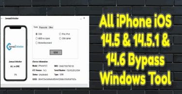 All iPhone iOS 14.5 & 14.5.1 & 14.6 Bypass Windows Tool
