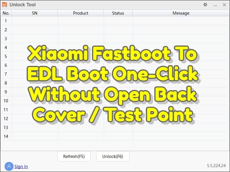 Xiaomi fastboot to edl boot one-click without open back cover _ test point