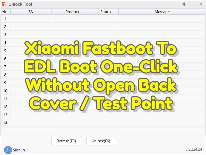 Xiaomi fastboot to edl boot one-click without open back cover / test point 1 Xiaomi fastboot to edl boot one-click without open back cover _ test point
