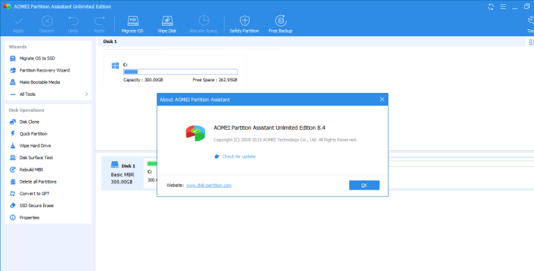 Aomei partition assistant 8. 4 crack 2