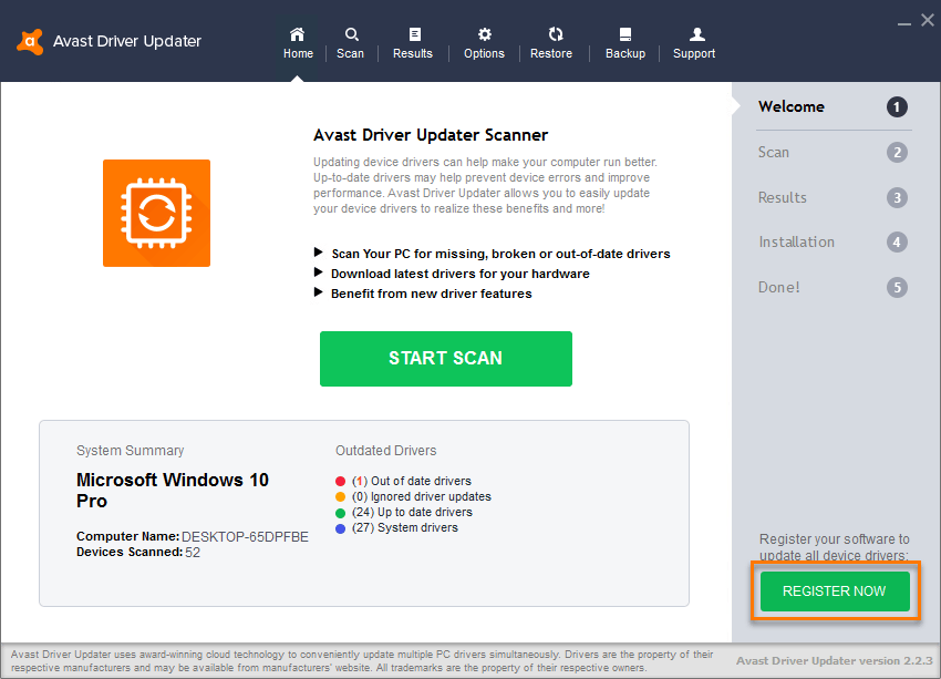 Avast driver updater latest 21. 3 + activation key free download 2 Avast-driver-register