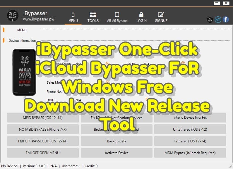 Ibypasser 3. 3 one-click icloud bypasser for windows free download new release tool