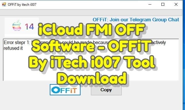 Icloud fmi off software - offit by itech i007 tool download 1 Icloud fmi off software - offit by itech i007 tool download