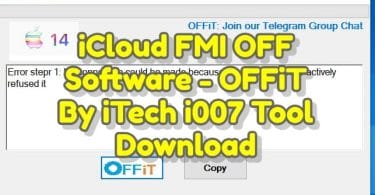 iCloud FMI OFF Software - OFFiT By iTech i007 Tool Download