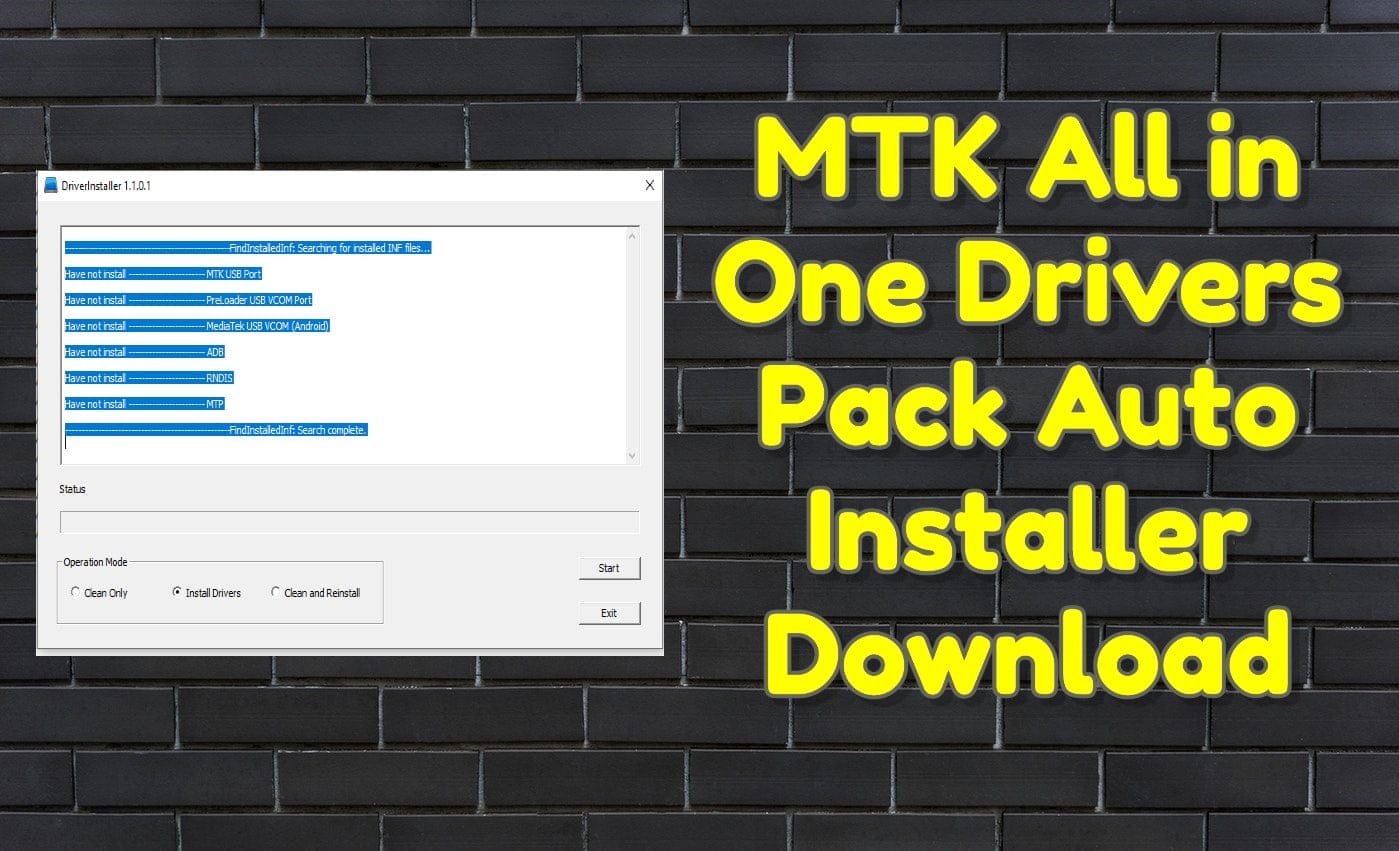 Mtk all in one drivers pack auto installer download