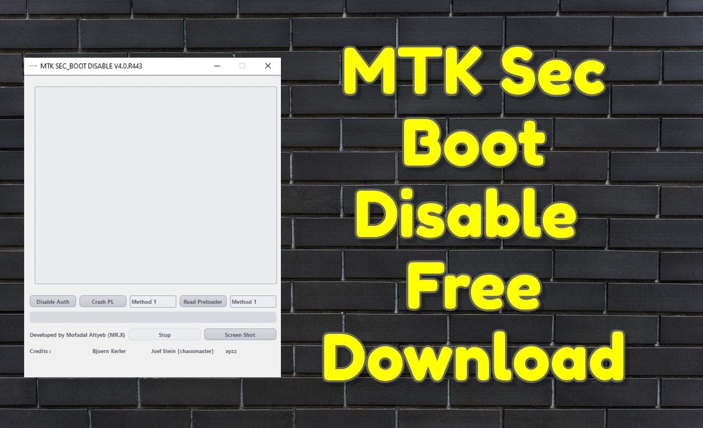 Mtk sec boot disable v4. 0. R443 free download