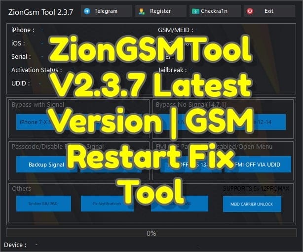 Ziongsmtool v2. 3. 7 latest version _ gsm restart fix tool