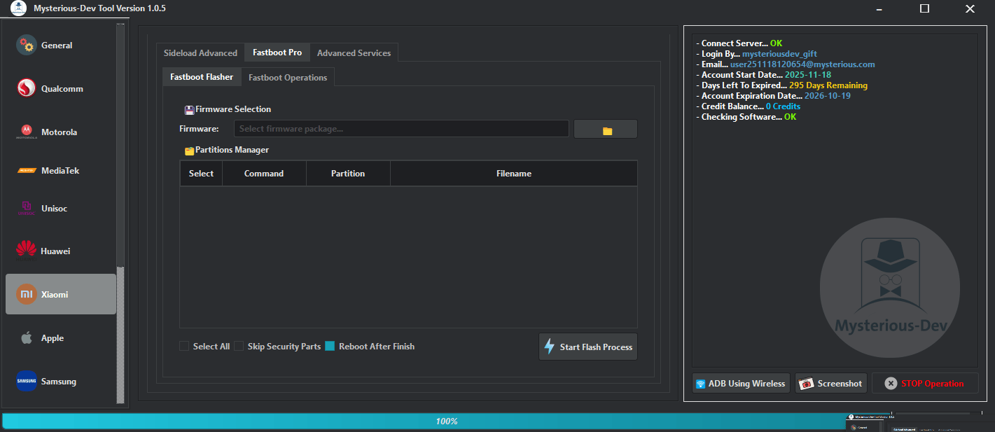 Mysterious-dev tool v1. 1. 0 solution for unlocking flashing & repairing smartphones 16 Mysterious-dev tool download interface showing smartphone unlocking flashing and repair features