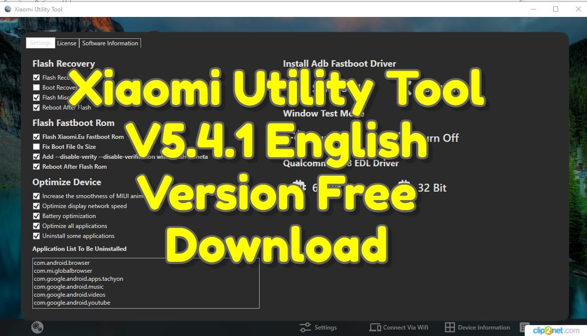 Xiaomi utility tool v5. 4. 1 english version free download