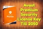 Avast premium security license key till 2050