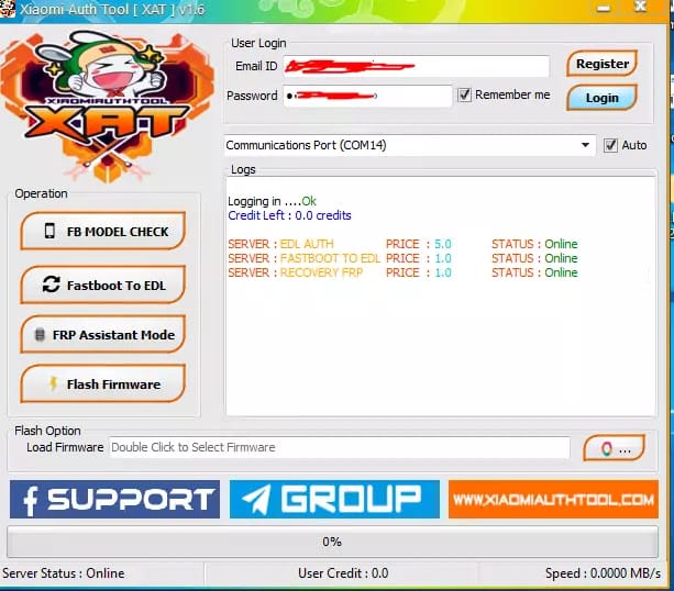 Xiaomi auth tool flash fastboot to edl mi account bypass tool