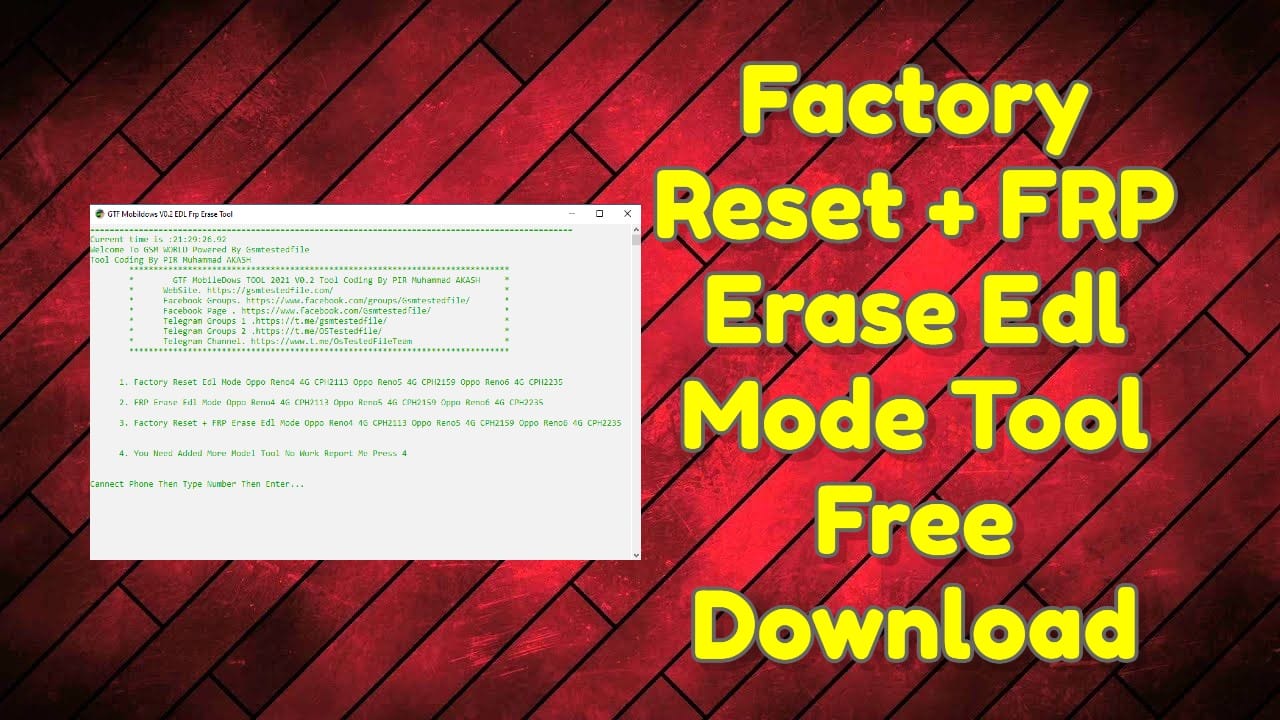 Factory reset + frp erase edl mode tool free download