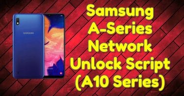 Samsung A-Series Network Unlock Script (A10 Series)