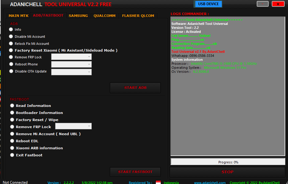 Adanichell tool universal v2. 2 free download 4 2 1