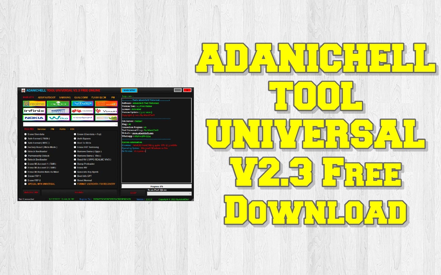 Adanichell tool universal v2. 3 free download