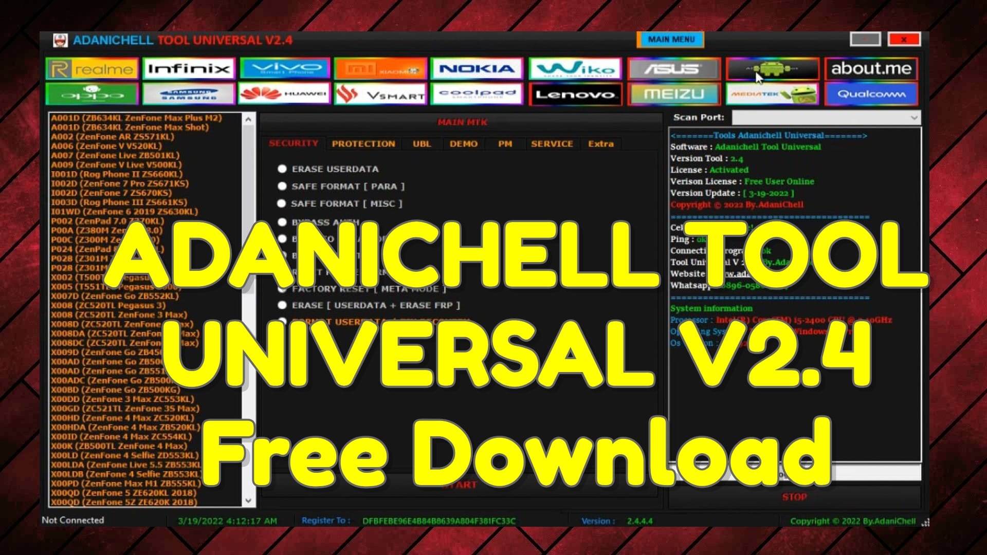 Adanichell tool universal v2. 4 free download