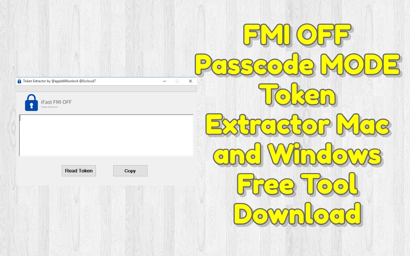 Fmi off passcode mode token extractor mac and windows free tool download