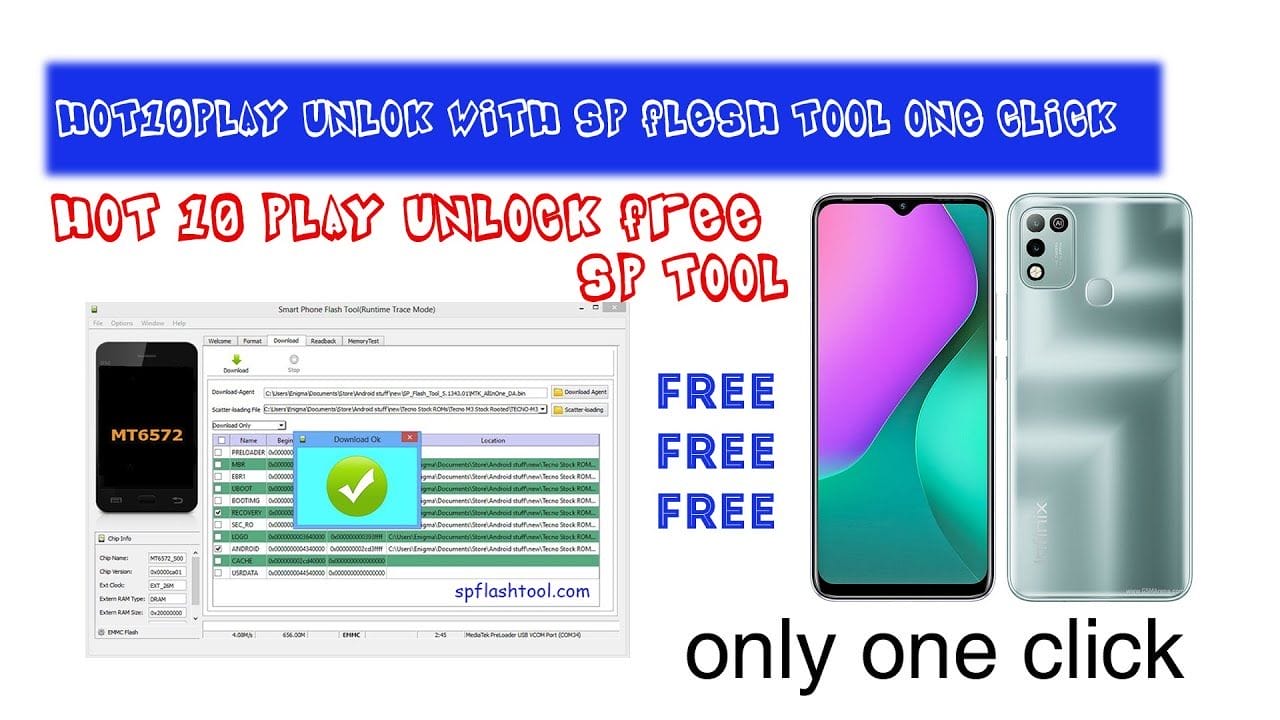 Infinix hot 10 play x688b format+frp remove with sp flash tool 1 Infinix hot 10 play x688b format+frp remove with sp flash tool