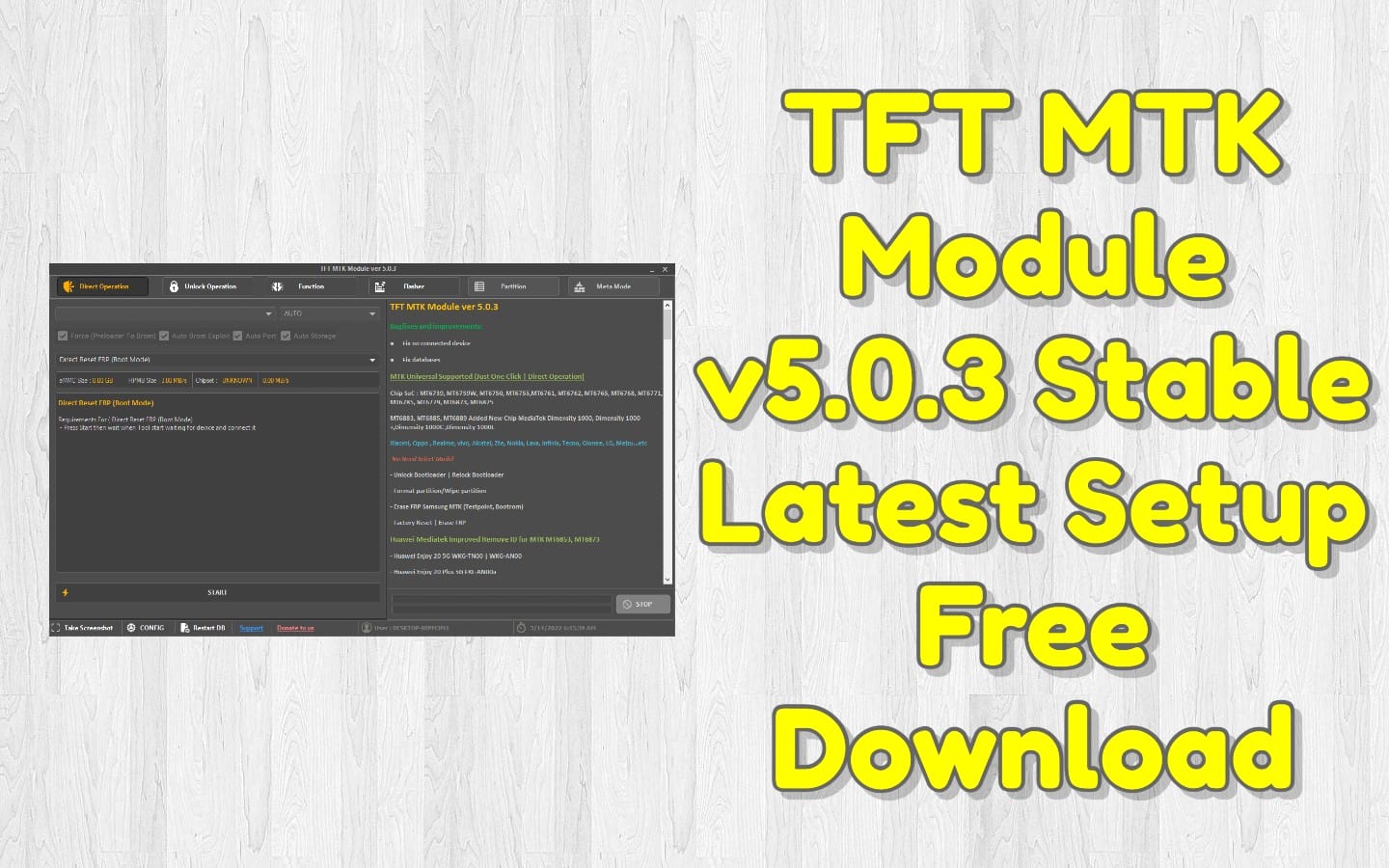 Tft mtk module v5. 0. 3 stable latest setup free download