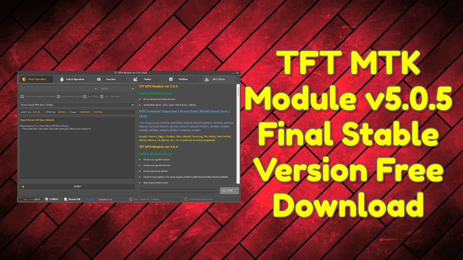 Tft mtk module final stable version free download 1 Tft mtk module v5. 0. 5 final stable version free download