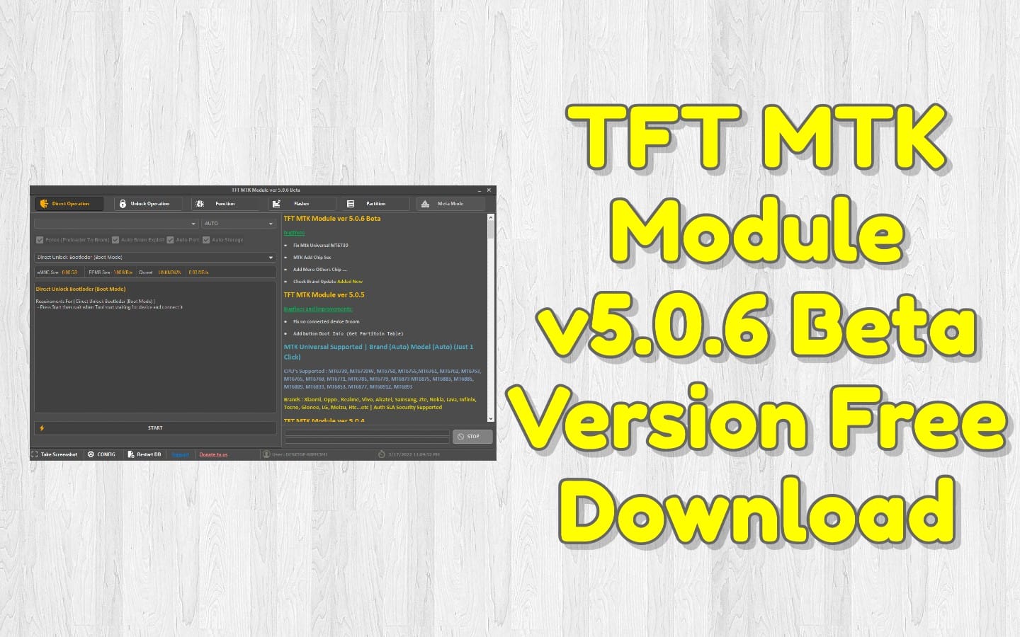 Tft mtk module v5. 0. 6 beta version free download