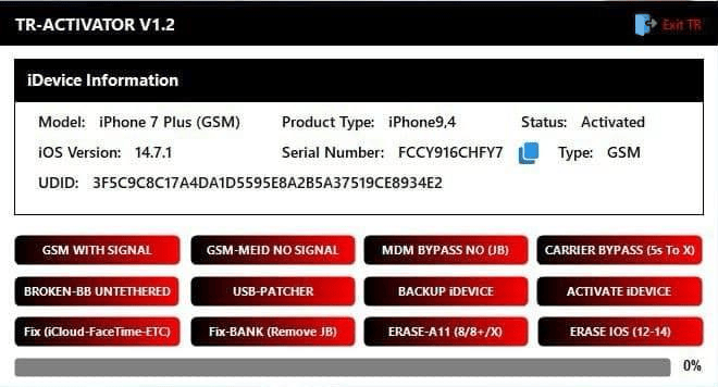 Tr-activator 1. 2 icloud bypass all ios version supported tool
