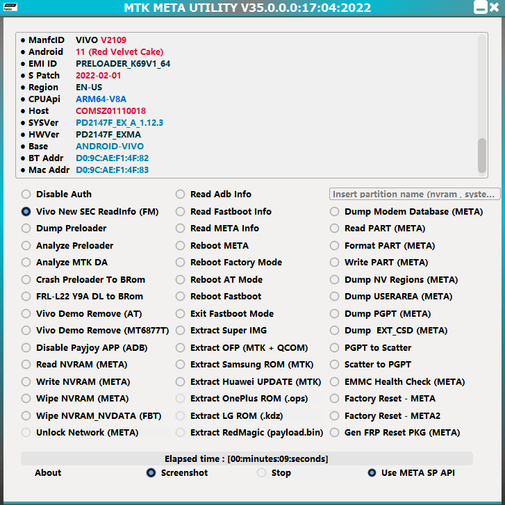 Mtk meta utility tool v35 latest version mtk auth bypass tool