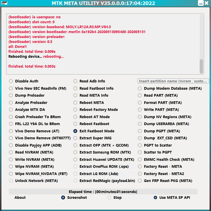 Mtk meta utility tool v35 latest version mtk auth bypass tool