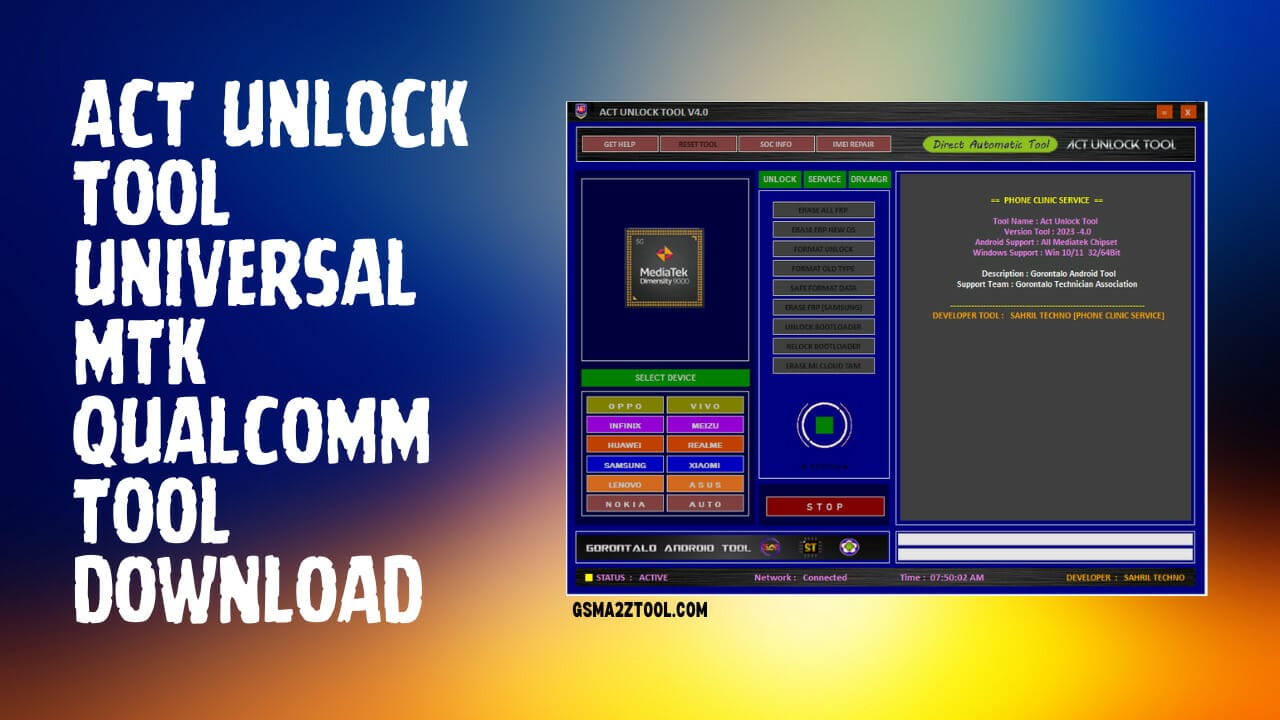 ACT Unlock Tool Universal Android MTK Qualcomm Tool