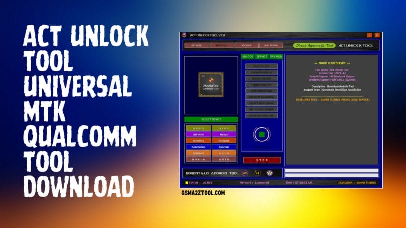 ACT Unlock Tool V4.0 Universal Android MTK Qualcomm Tool