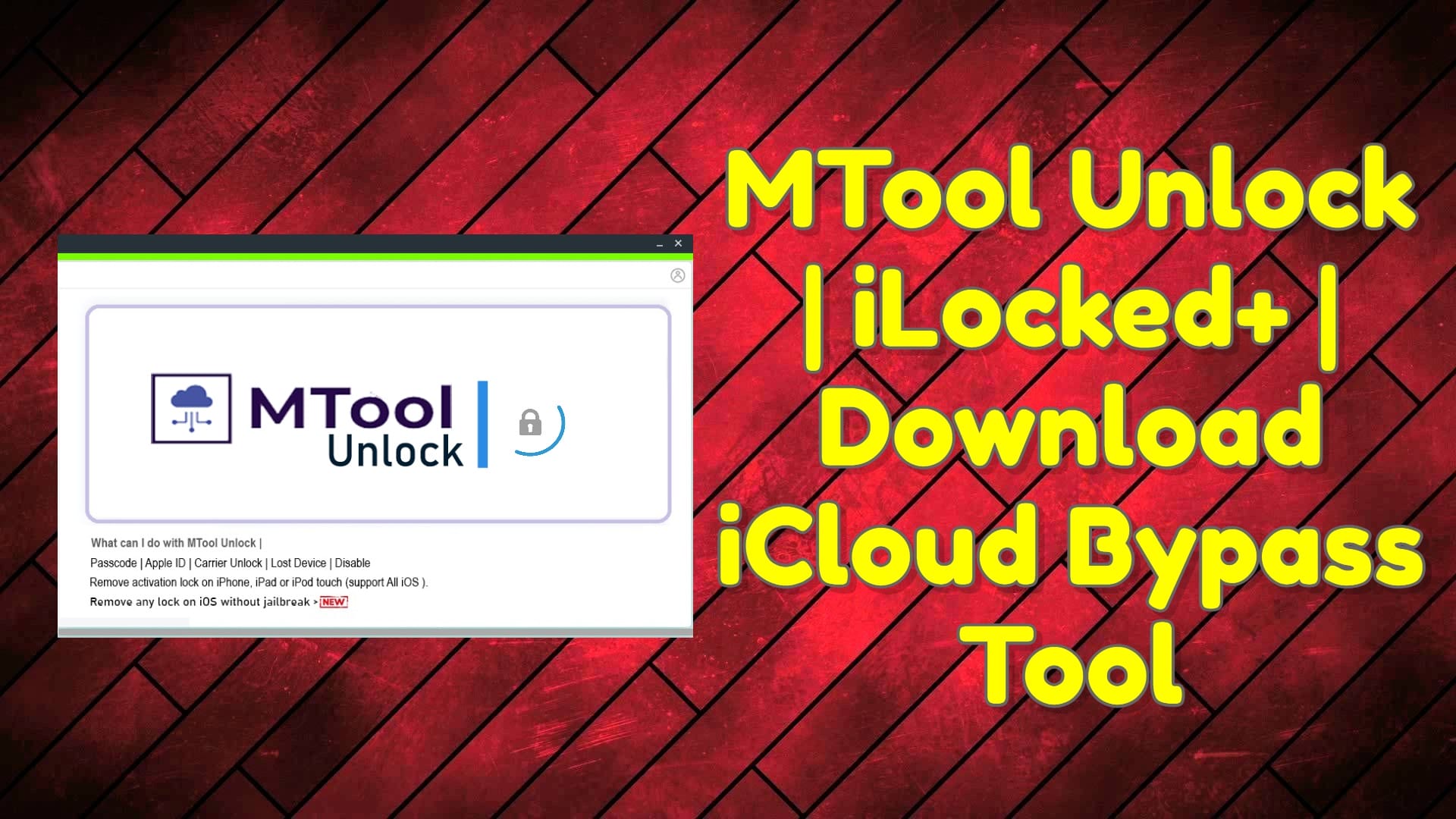 Mtool unlock | ilocked+ | download icloud bypass tool