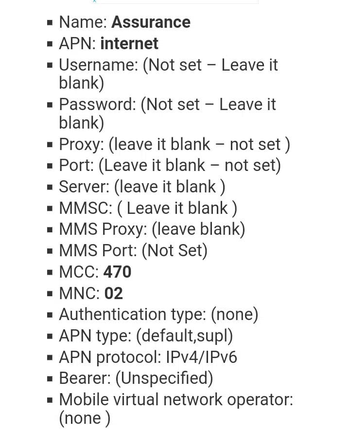 Assurance wireless activation