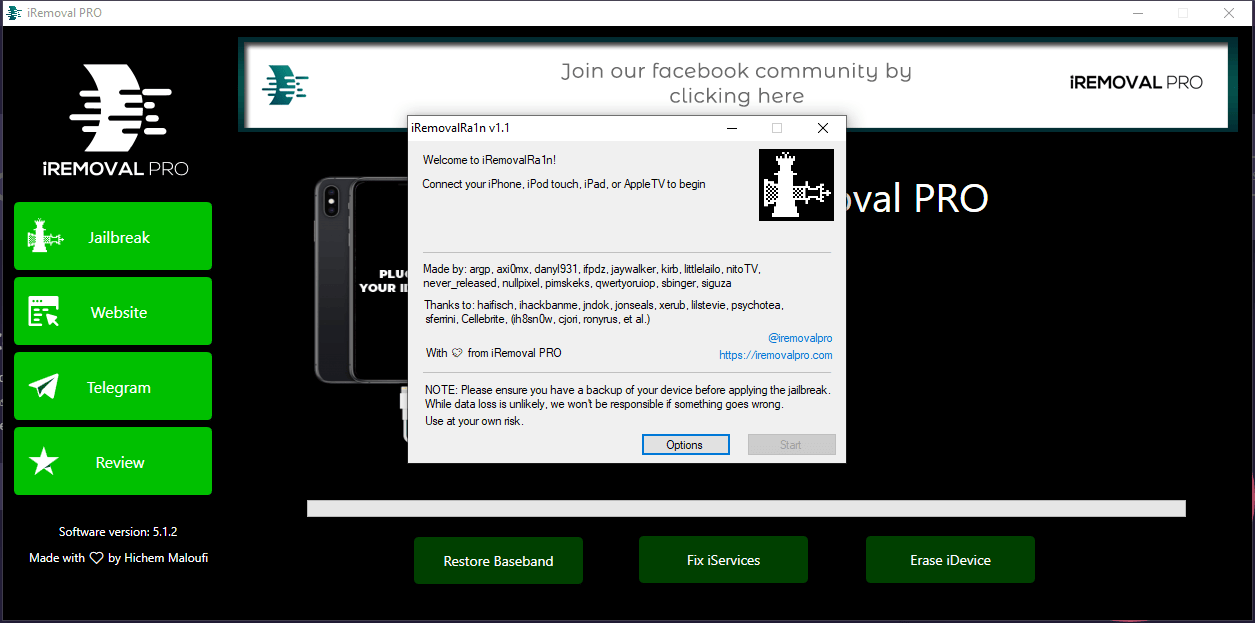 iRemoval PRO Free Download Added jailbreak From Windows Computer (No Need USB, MAC)