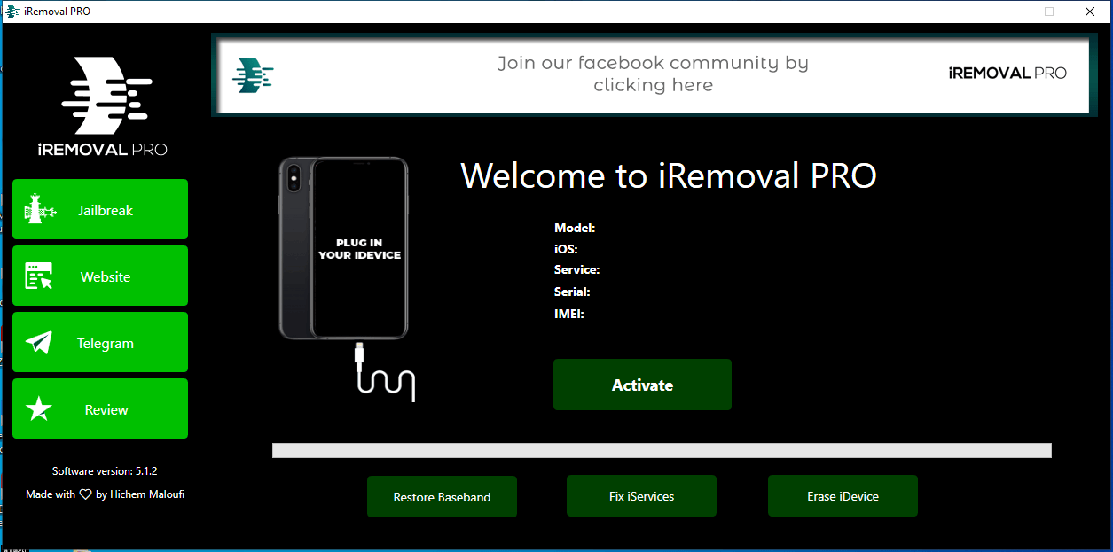 iRemoval PRO Free Download Added jailbreak From Windows Computer (No Need USB, MAC)