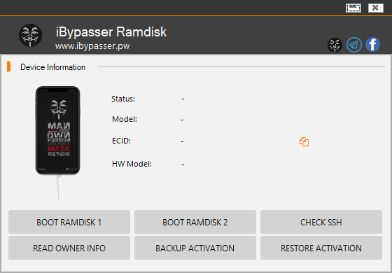 iBypasser Windows RAMDISK V1.0 Bypass Passcode Disable (iOS 11 – 15.x) No jailbreak
