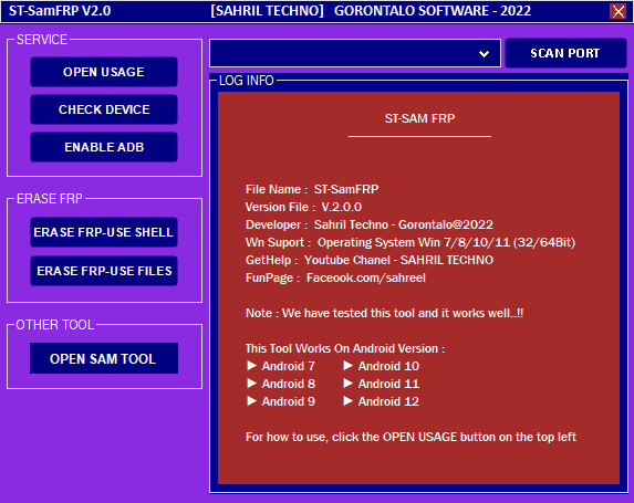 St sam frp tool 2. 0 samsung frp bypass one click tool