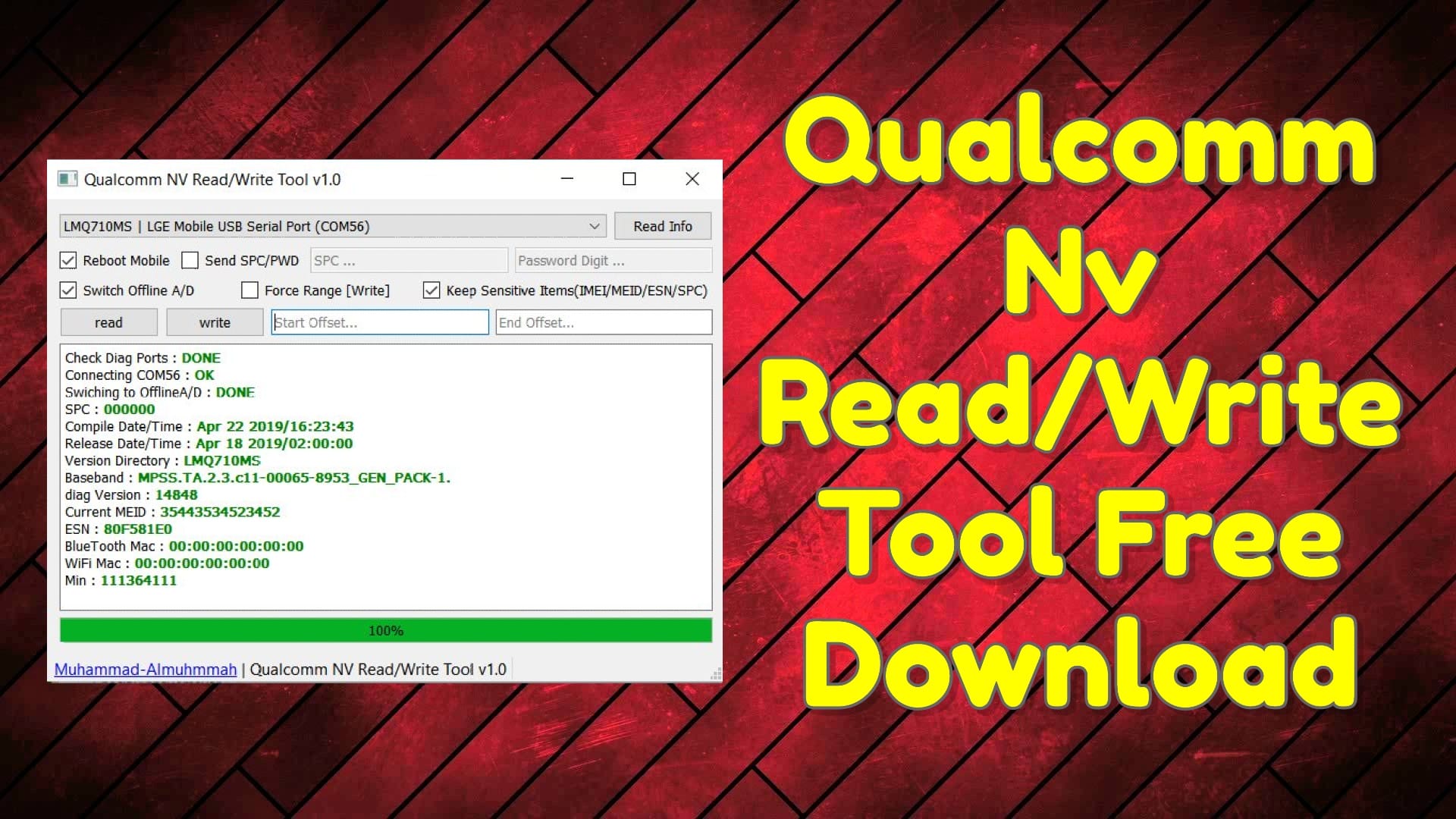 Qualcomm nv read/write tool free download