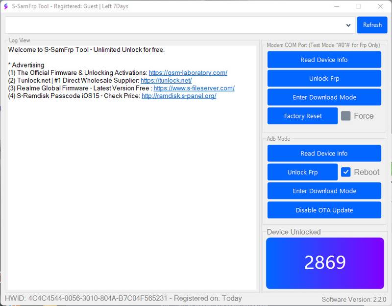 S samfrp tool v2. 2. 0 latest one-click frp bypass tool 1 S-samfrp tool v2. 2. 0 latest one-click frp bypass tool