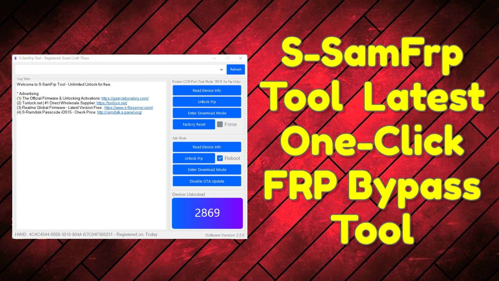 S-samfrp tool v2. 2. 0 latest one-click frp bypass tool S-samfrp tool v2. 2. 0 latest one-click frp bypass tool