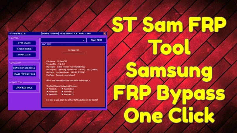 ST Sam FRP Tool 2.0 Samsung FRP Bypass One Click Tool