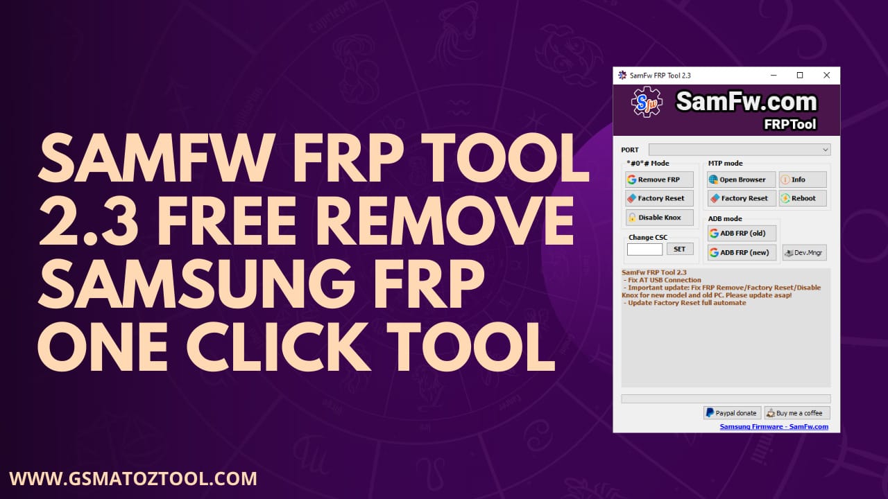 Samfw frp tool 2. 3 free remove samsung frp one click tool