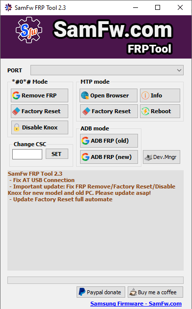 Samfw frp tool 2. 3 free remove samsung frp one click tool