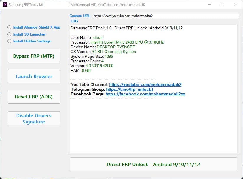Samsungfrptool Samsungfrptool v1. 6 - all samsung galaxy frp android 9101112 free tool