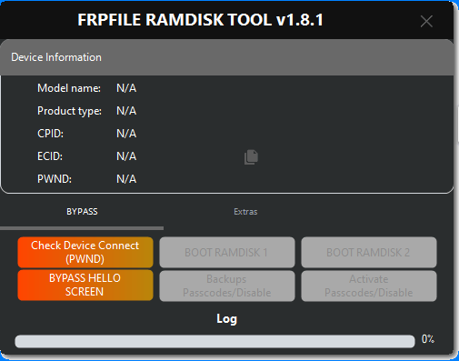 Frpfile ramdisk tool v1. 8. 1 passcode/disable/hello screen bypass tool