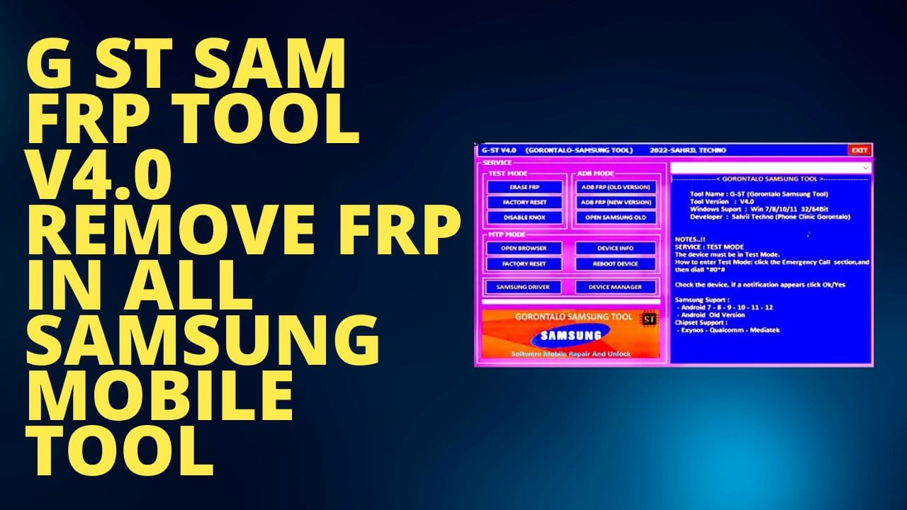 Download SamFw FRP Tool 2.4 - Remove Samsung FRP One Click