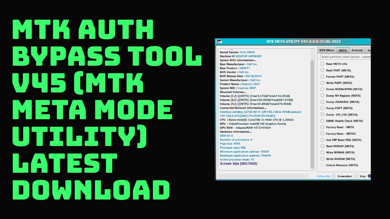 Mtk auth bypass tool v45 latest version free download