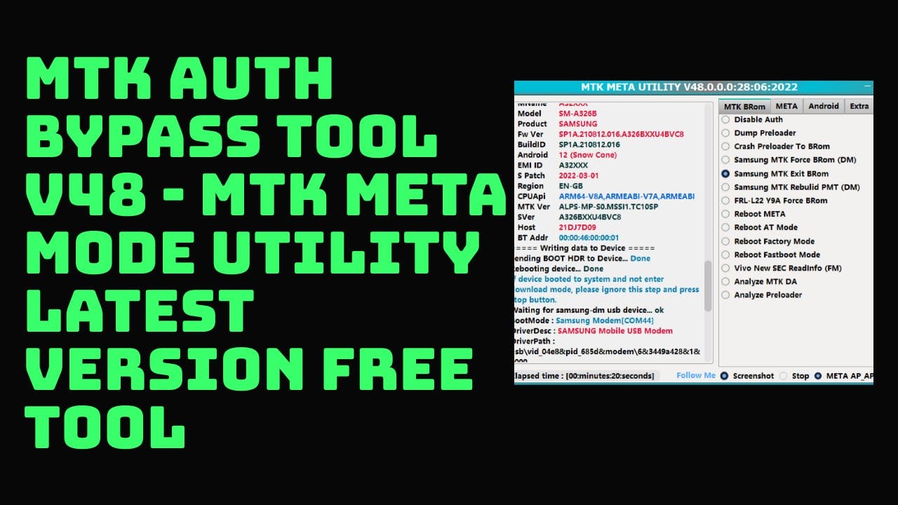 Mtk auth bypass tool v48 - mtk meta mode utility free download Mtk auth bypass tool v48 - mtk meta mode utility free download